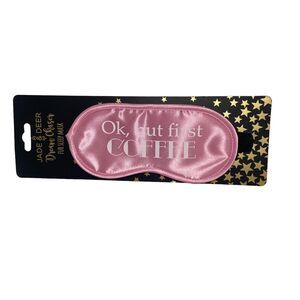 Jade and Deer Sleep Mask  Dream Chaser Funny Pink Fur On Card NWT